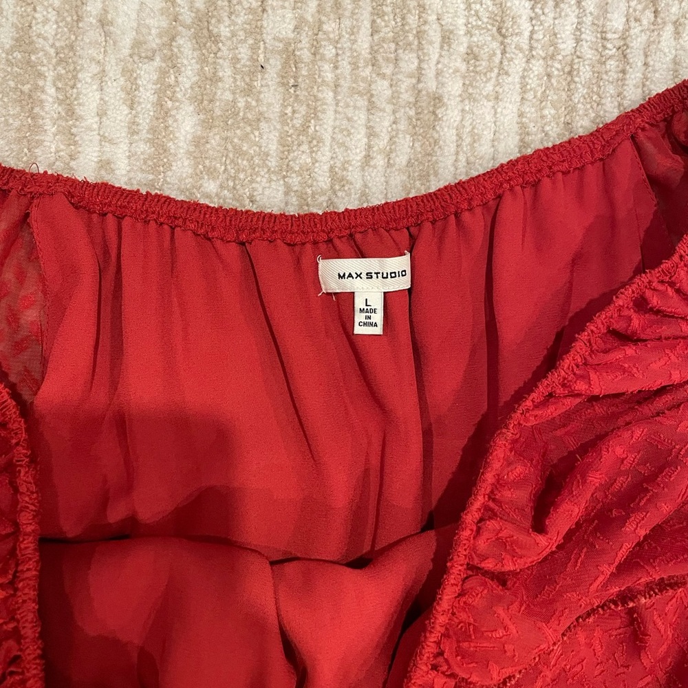 Burnt orange off the shoulder sundress - Picture 5 of 5
